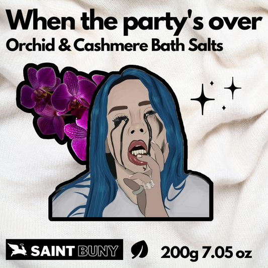 When the party’s over Orchid & Cashmere Bath Salts